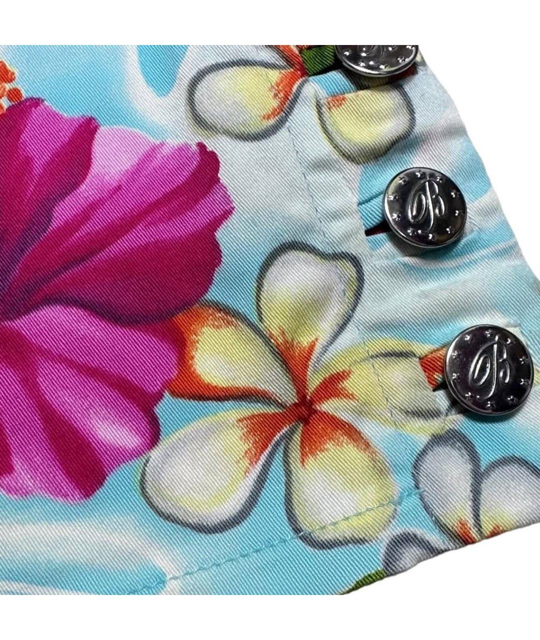 BLUMARINE Мульти хлопко-эластановые брюки узкие, фото 5