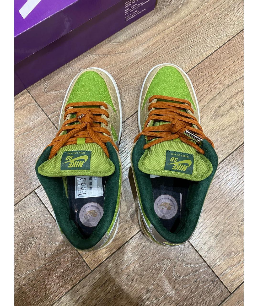 NIKE Зеленые низкие кроссовки / кеды, фото 6
