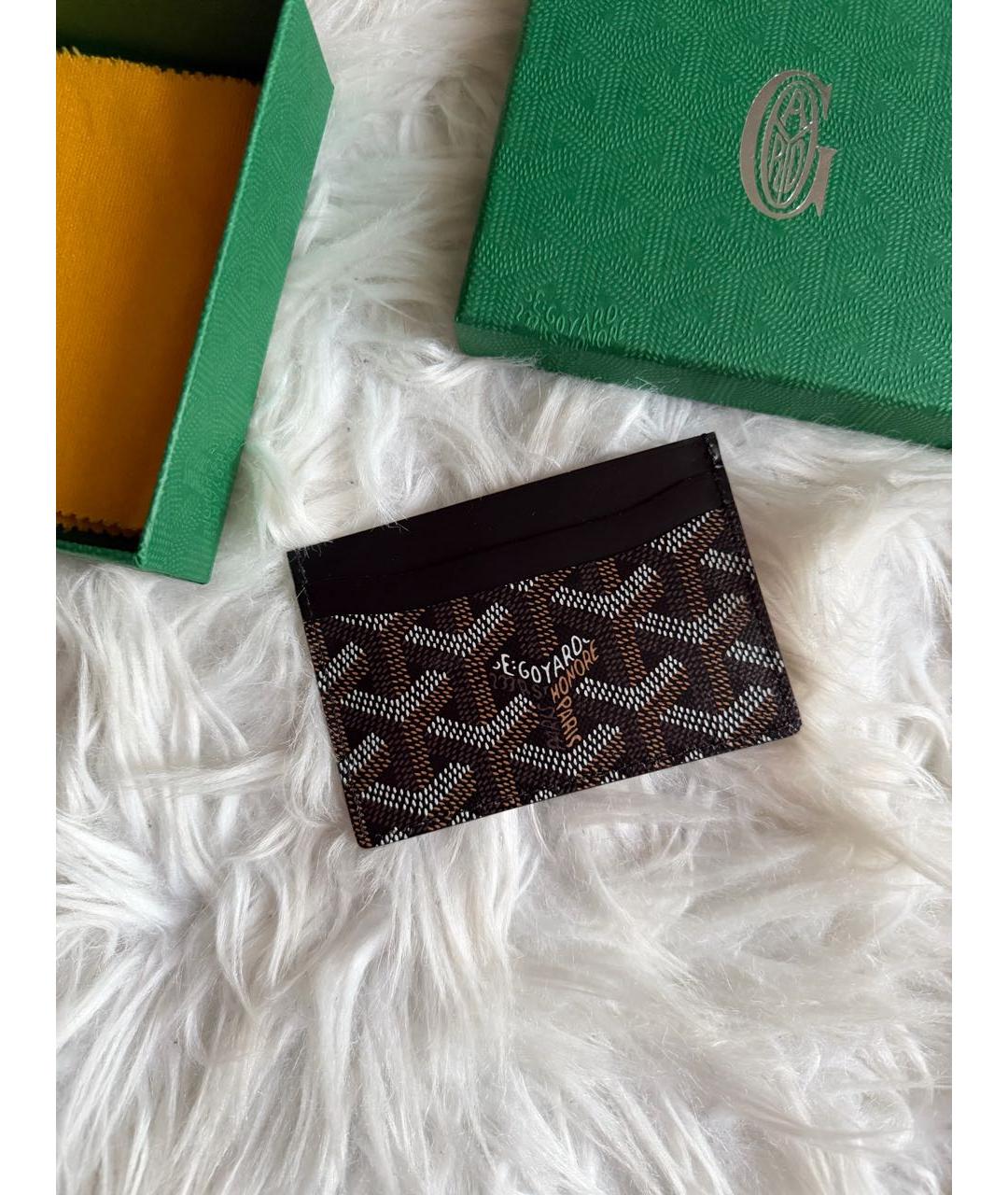 GOYARD Черный кожаный кардхолдер, фото 2