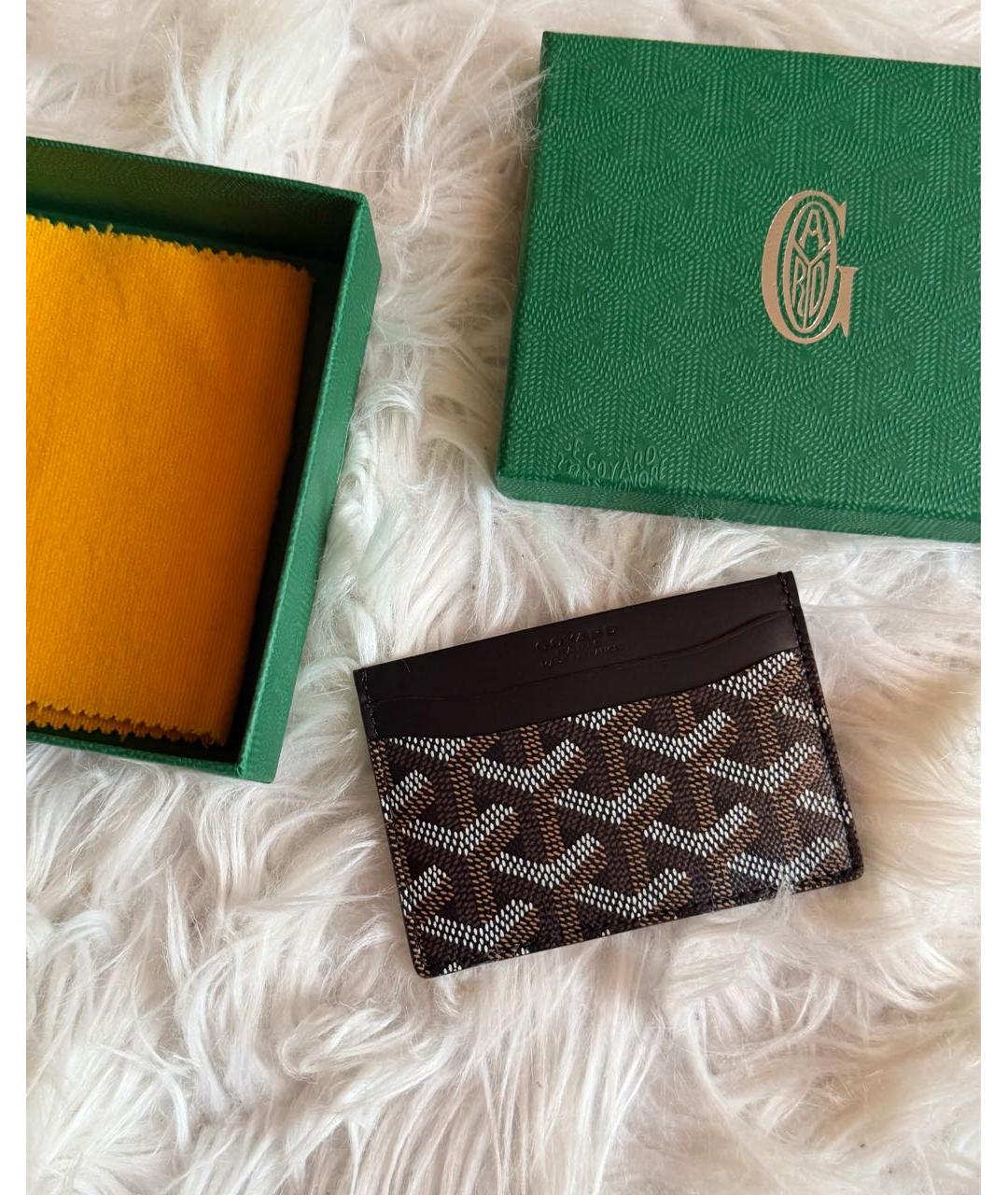 GOYARD Черный кожаный кардхолдер, фото 3