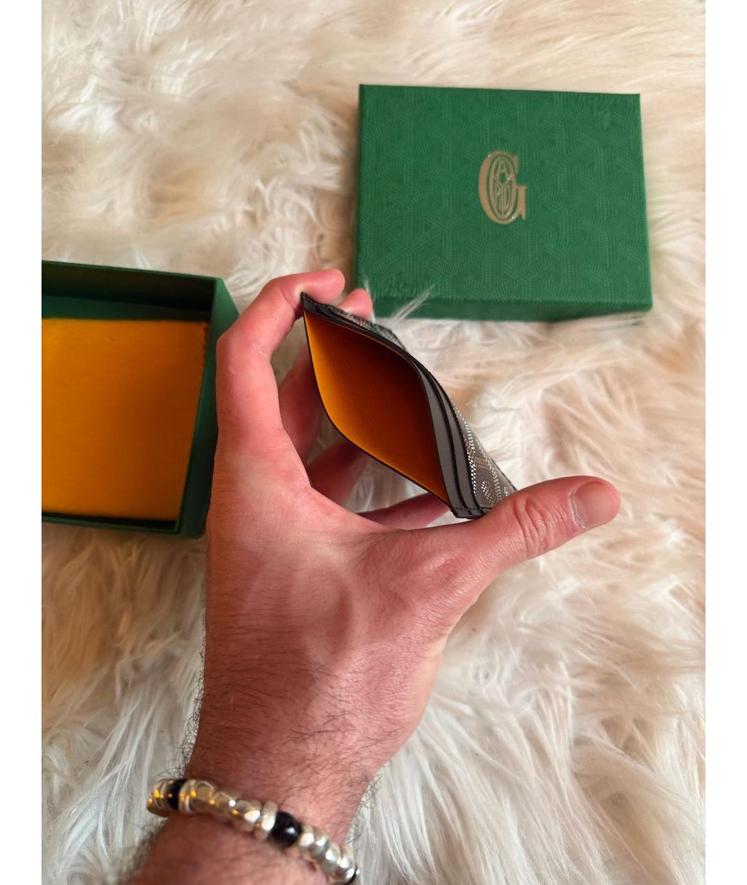 GOYARD Черный кожаный кардхолдер, фото 4