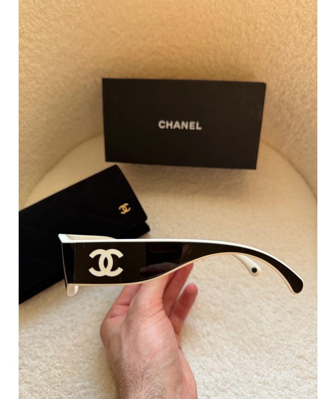 CHANEL Черные пластиковые солнцезащитные очки, фото 4