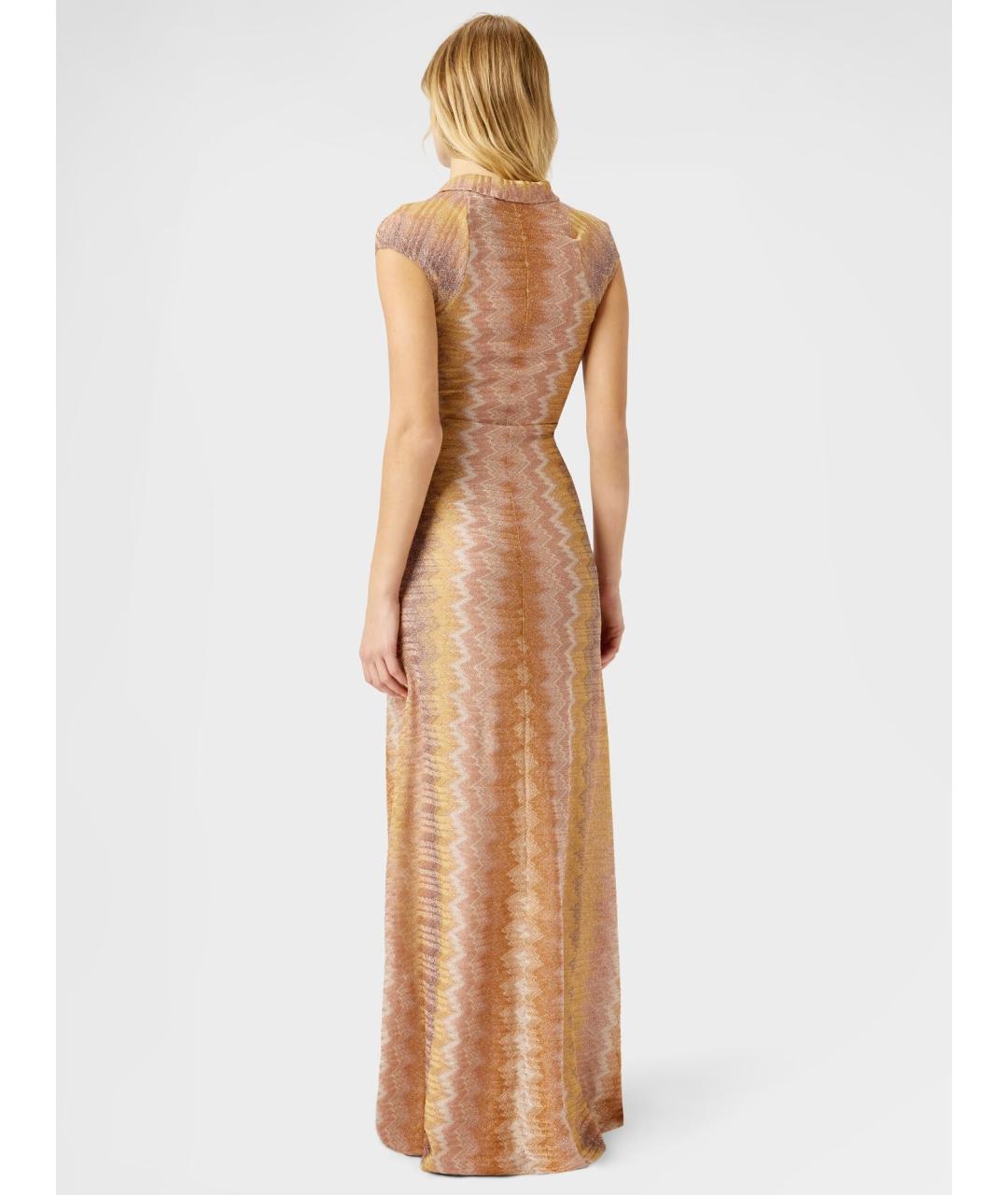 MISSONI Бежевое вискозное коктейльное платье, фото 3