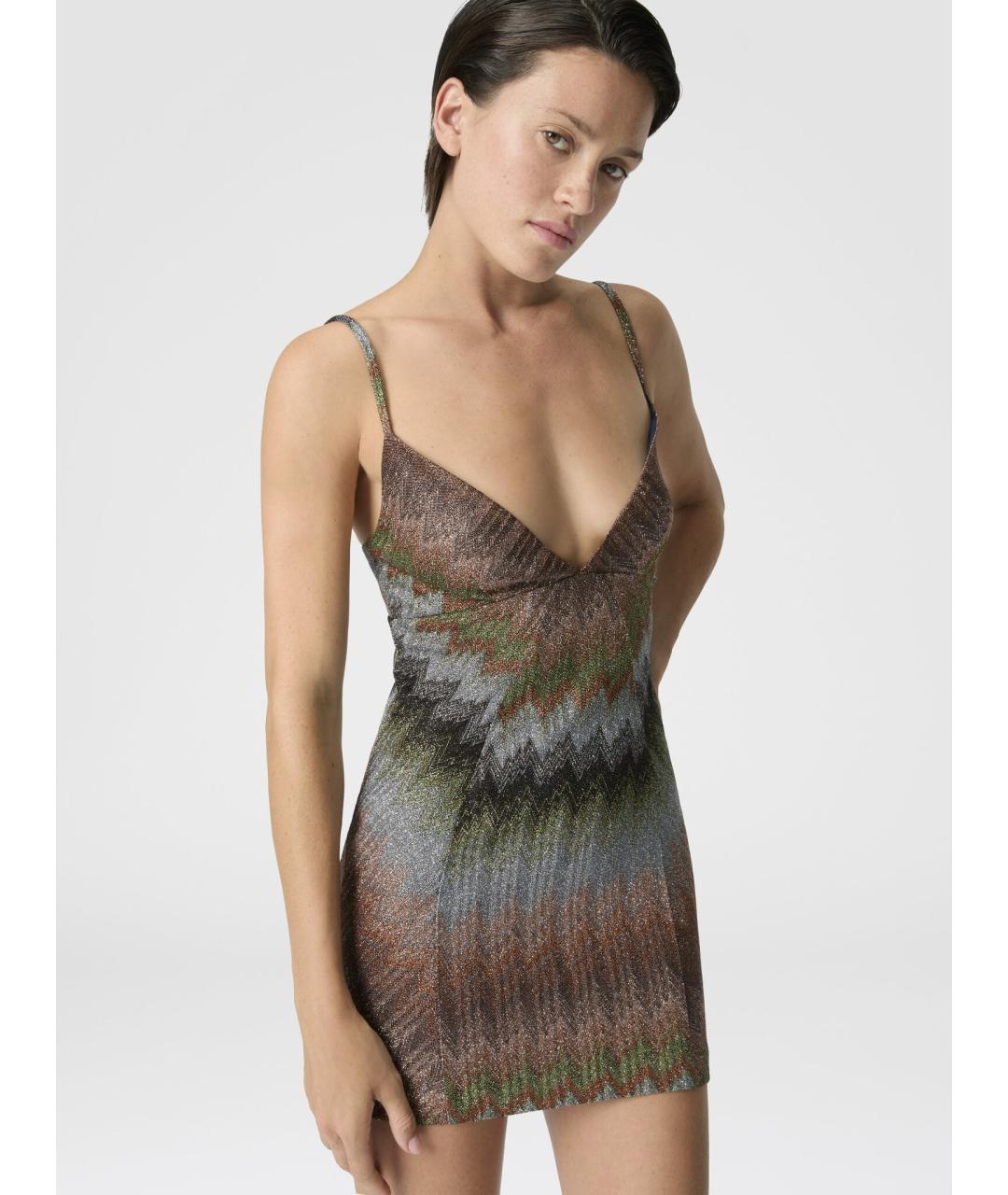 MISSONI Мульти вискозное коктейльное платье, фото 4