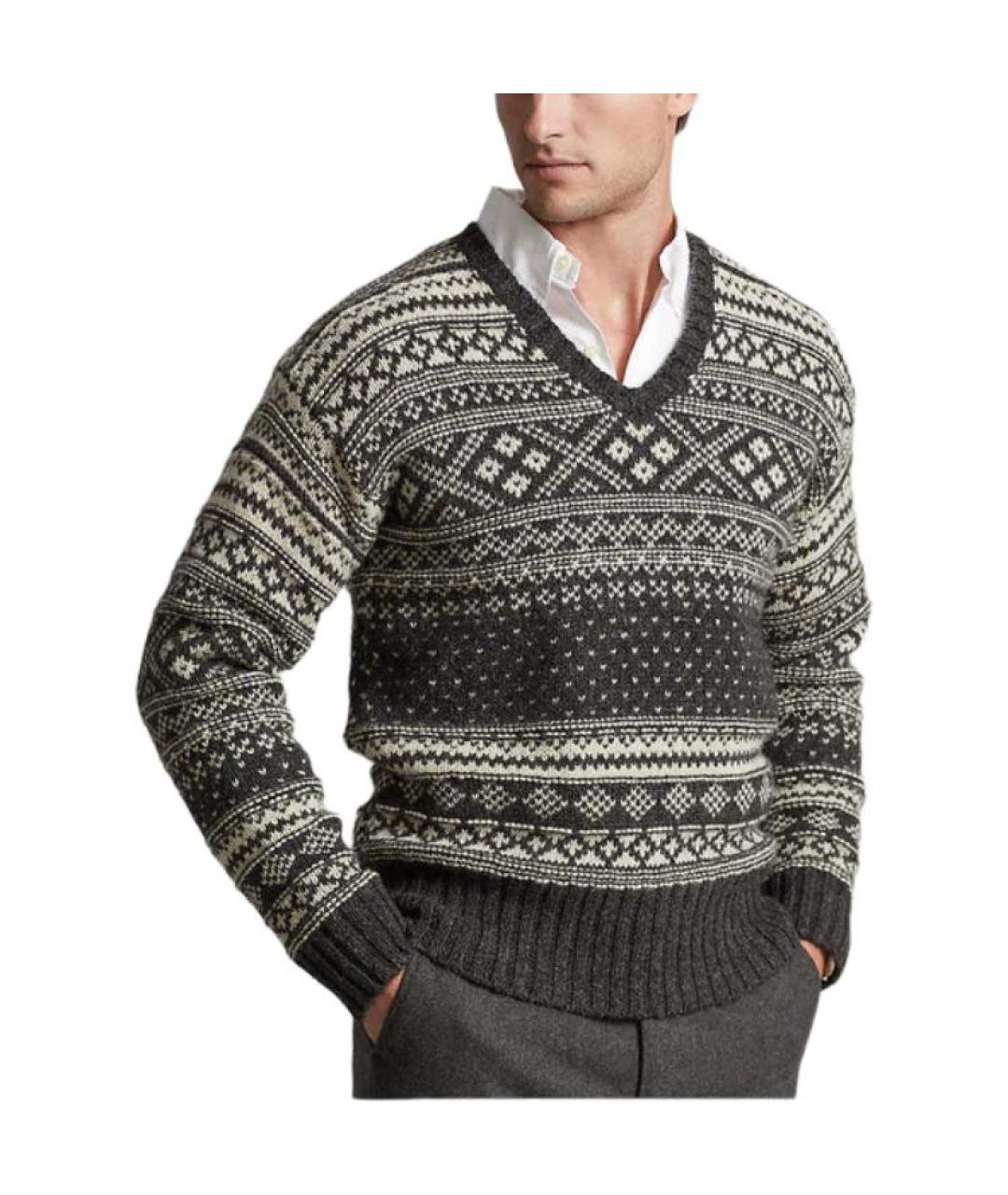 POLO RALPH LAUREN Серый джемпер / свитер, фото 4