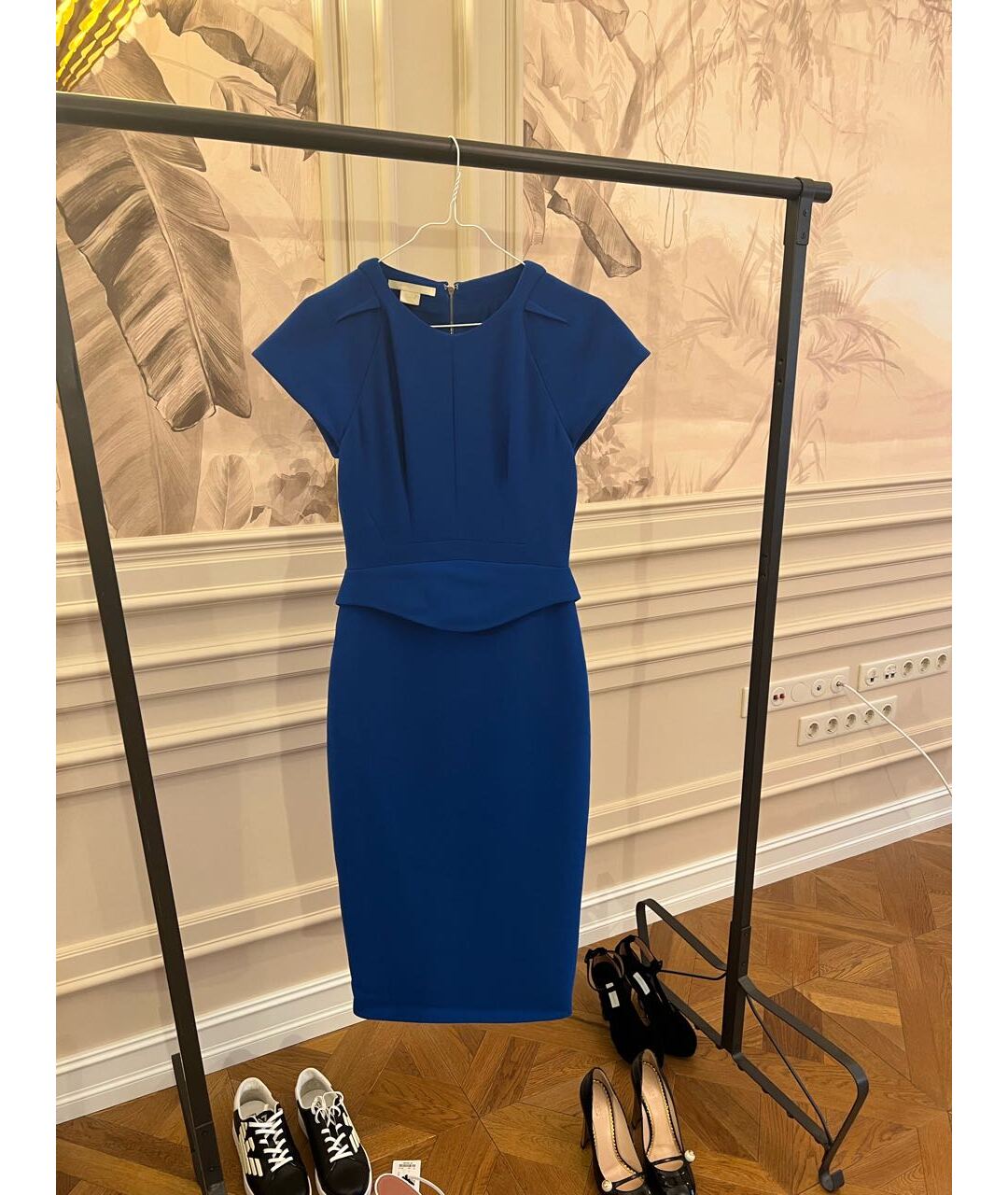 ANTONIO BERARDI Синее шерстяное повседневное платье, фото 4