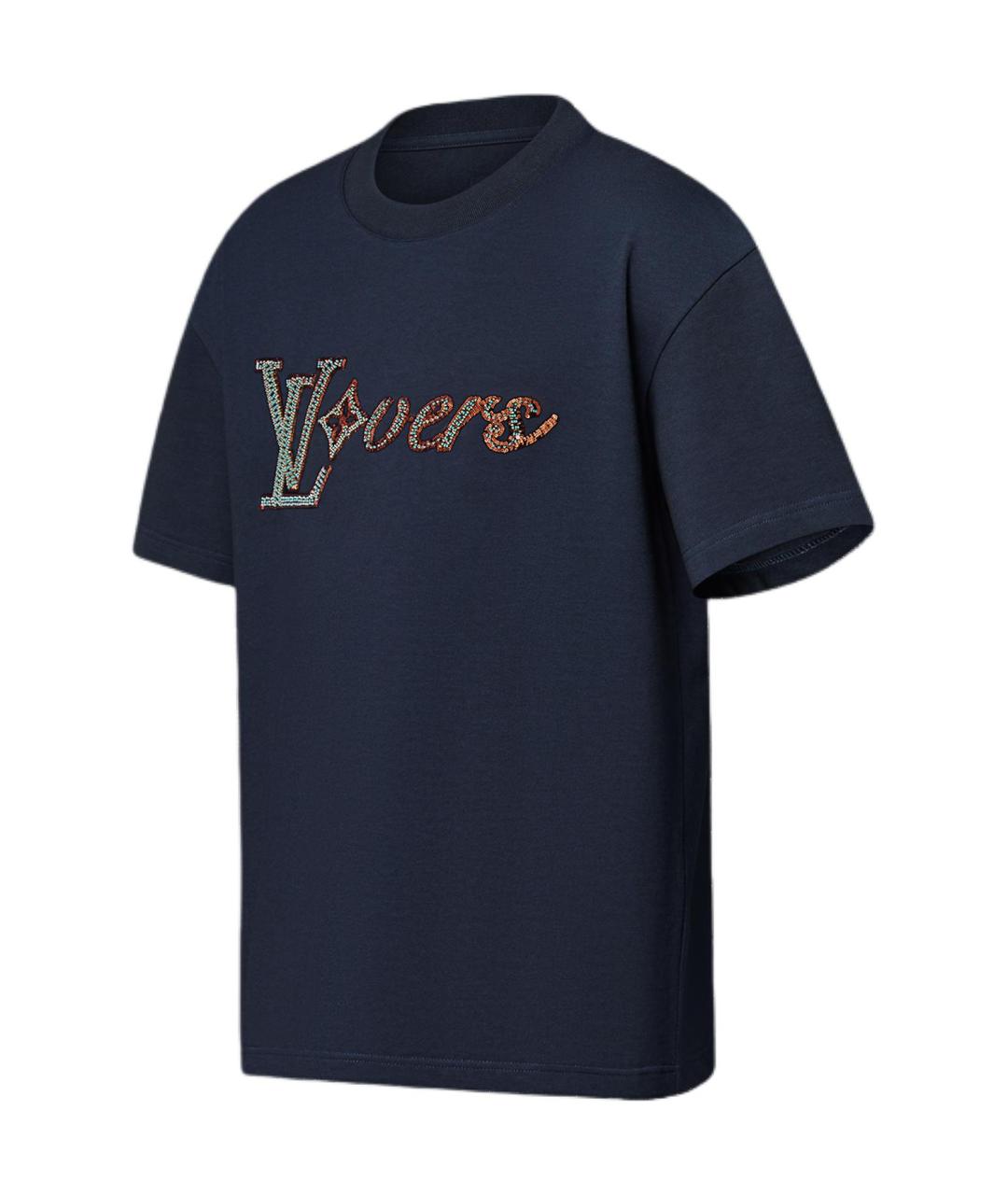 LOUIS VUITTON Темно-синяя футболка, фото 3