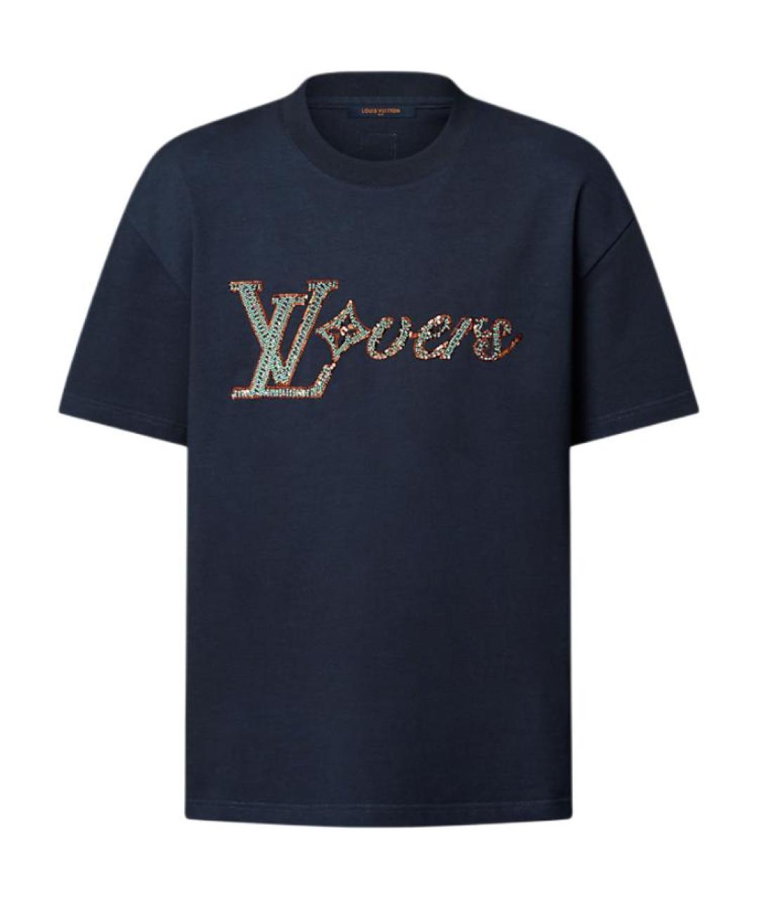 LOUIS VUITTON Темно-синяя футболка, фото 1