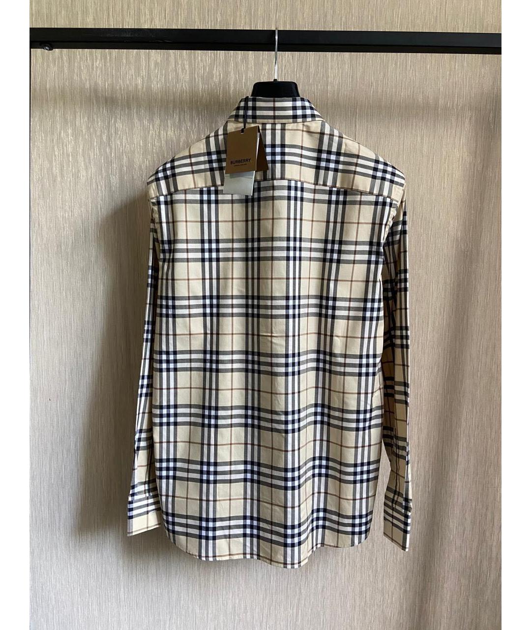 BURBERRY Бежевая хлопковая кэжуал рубашка, фото 2