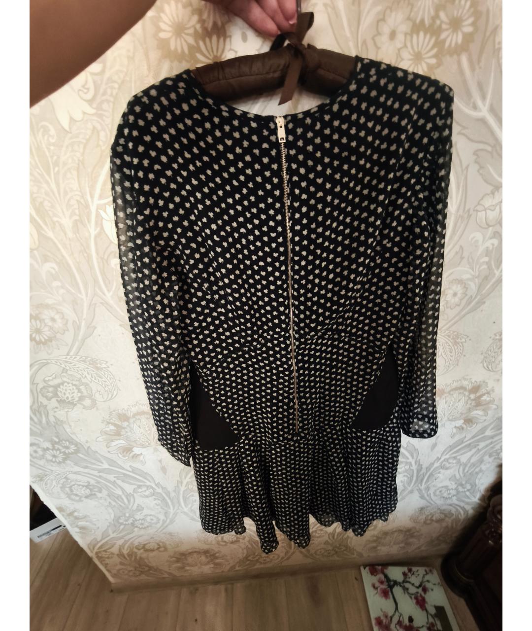 BURBERRY Черное шелковое повседневное платье, фото 2