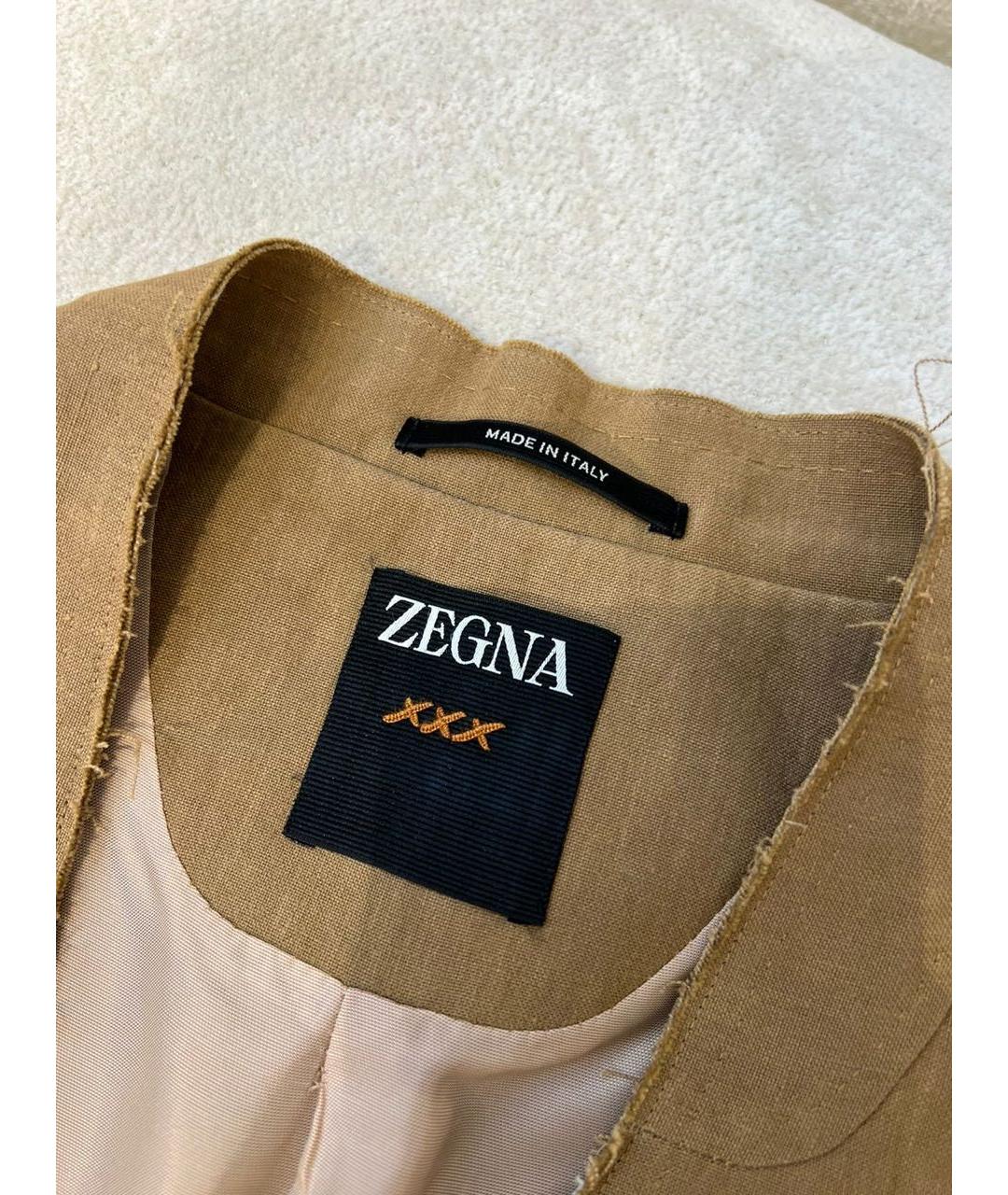 ZEGNA Бежевый пиджак, фото 6