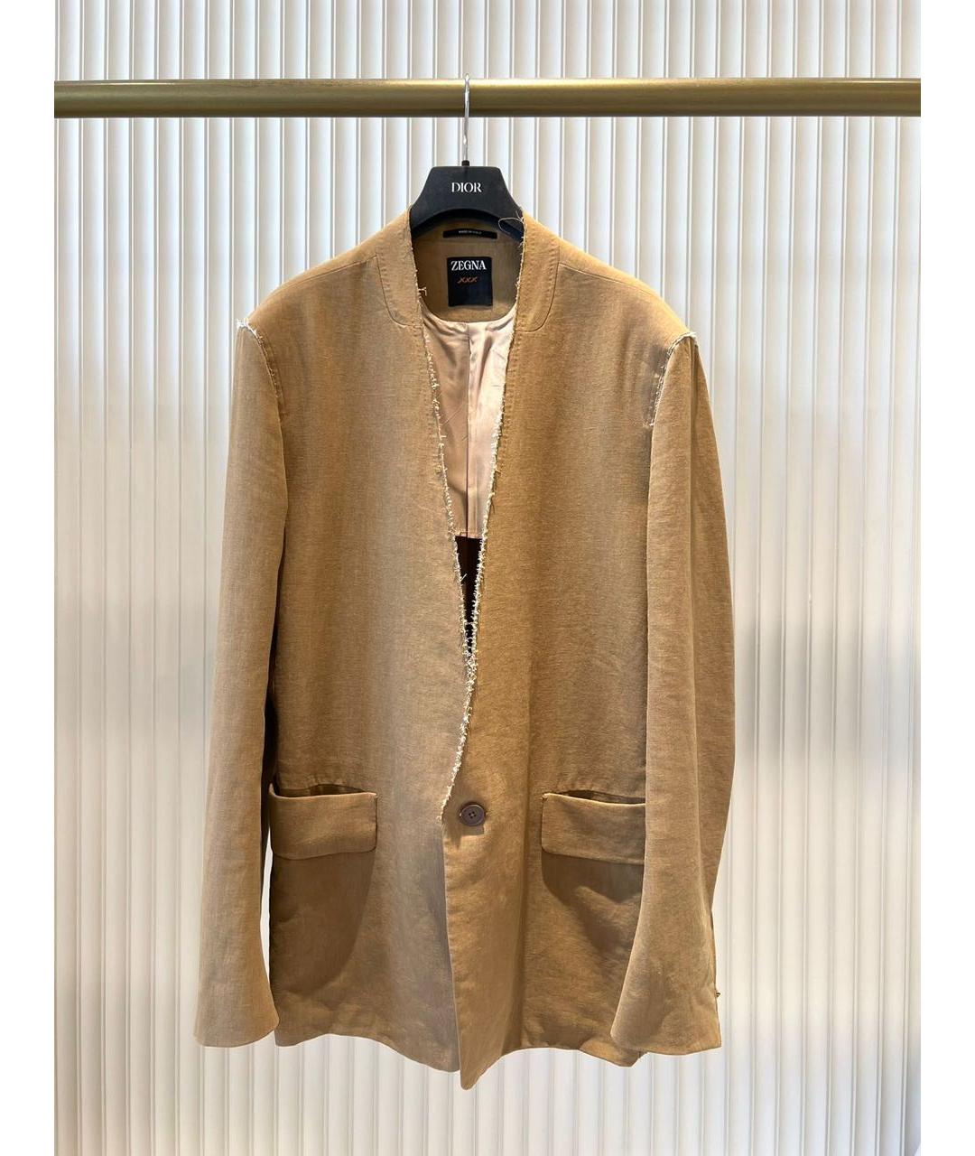 ZEGNA Бежевый пиджак, фото 9