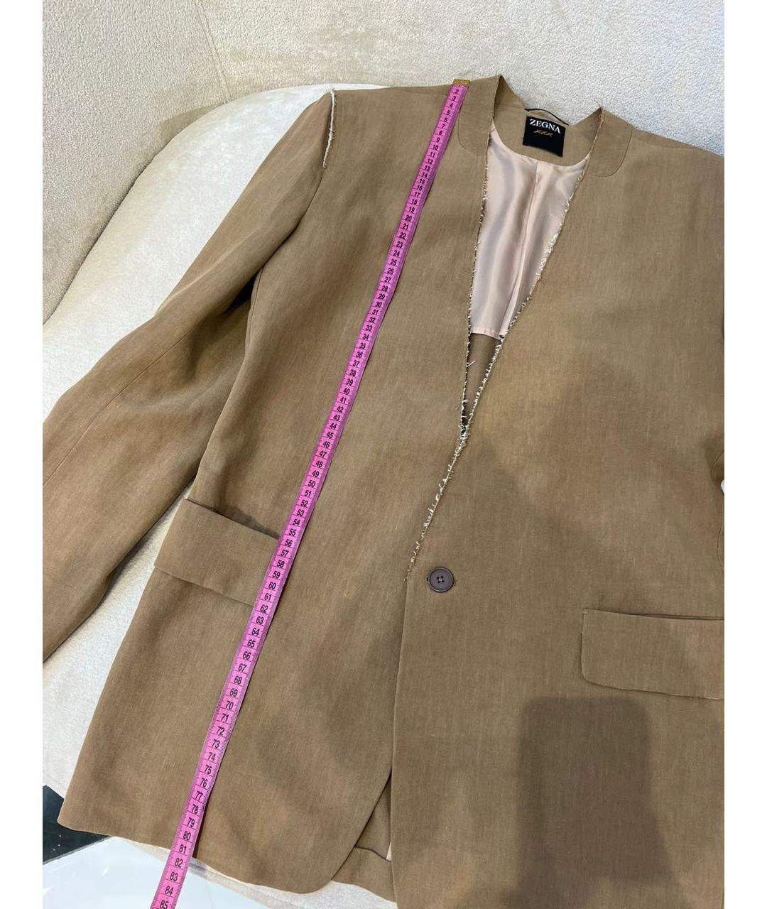 ZEGNA Бежевый пиджак, фото 7