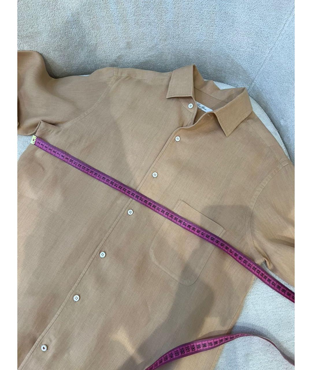LORO PIANA Бежевая льняная кэжуал рубашка, фото 7
