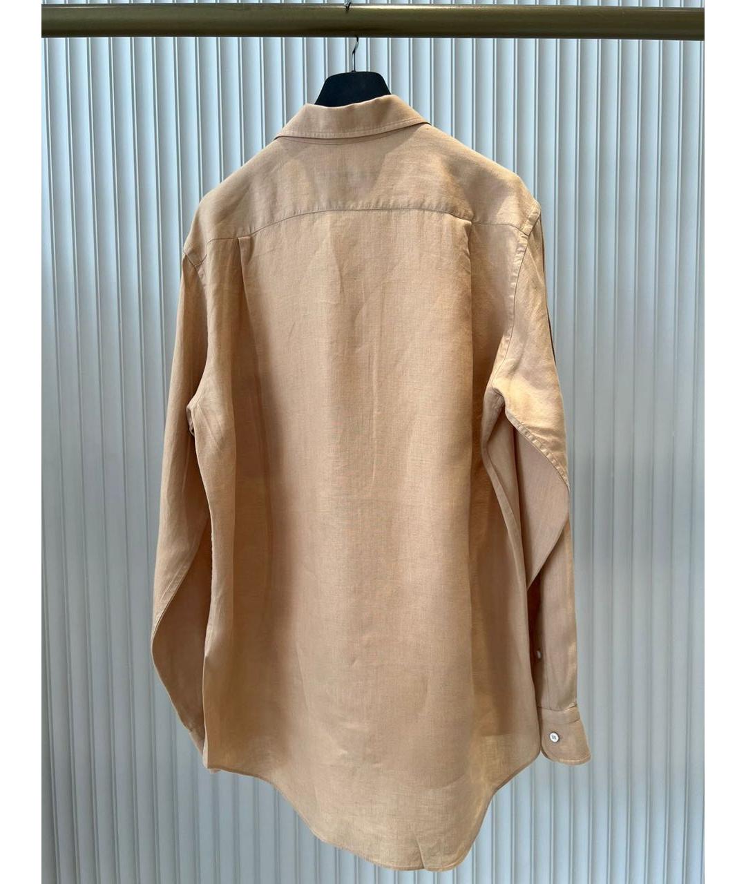 LORO PIANA Бежевая льняная кэжуал рубашка, фото 2