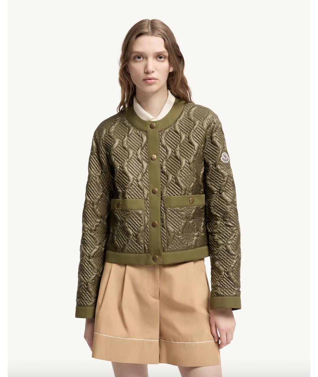 MONCLER Хаки куртка, фото 4