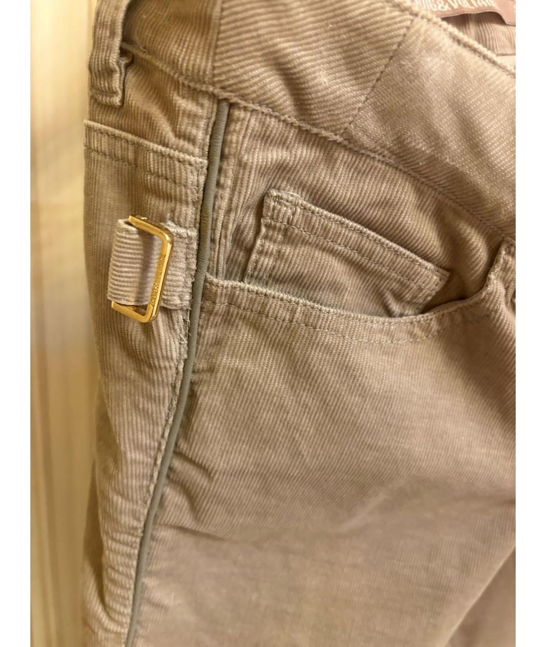 ZADIG & VOLTAIRE Бежевые хлопковые прямые джинсы, фото 5