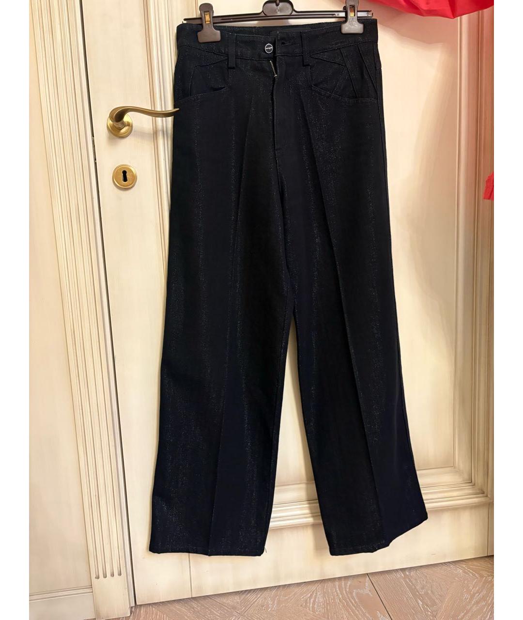 KITON Черные хлопковые прямые джинсы, фото 5