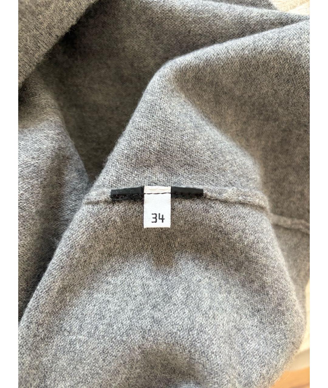 BALENCIAGA Серое кашемировое повседневное платье, фото 5