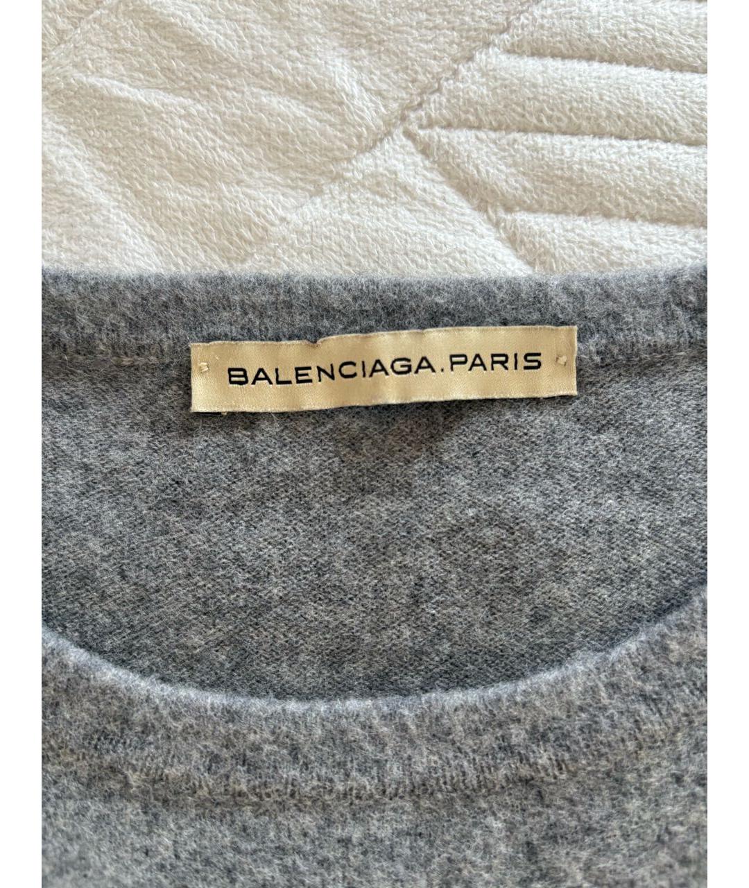 BALENCIAGA Серое кашемировое повседневное платье, фото 3