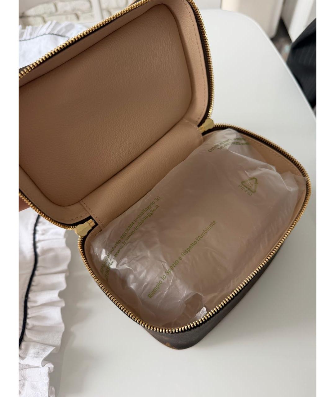 LOUIS VUITTON Коричневая косметичка, фото 4