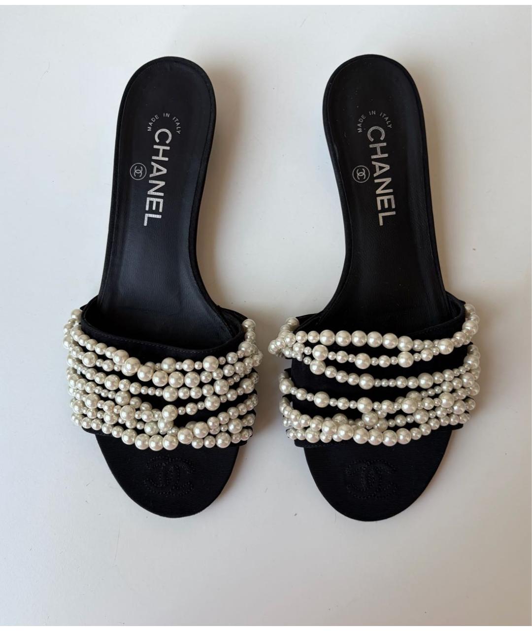 CHANEL Черные мюли, фото 2