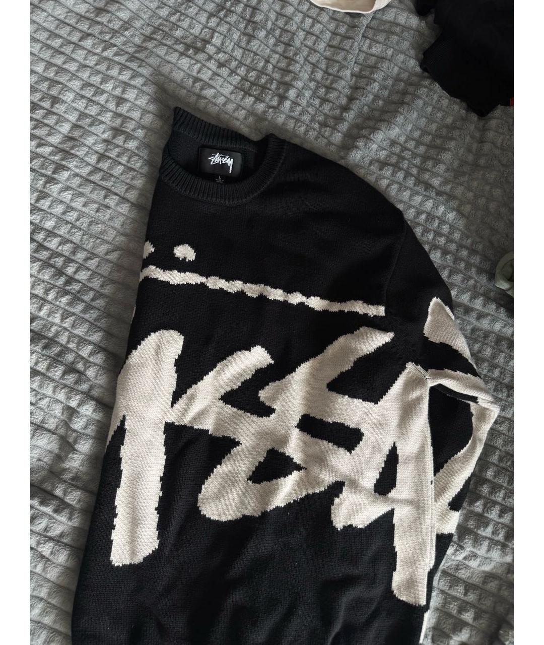STUSSY Черный хлопковый джемпер / свитер, фото 3