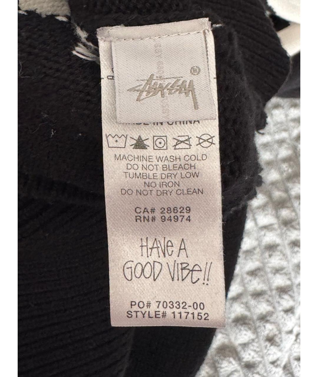 STUSSY Черный хлопковый джемпер / свитер, фото 6