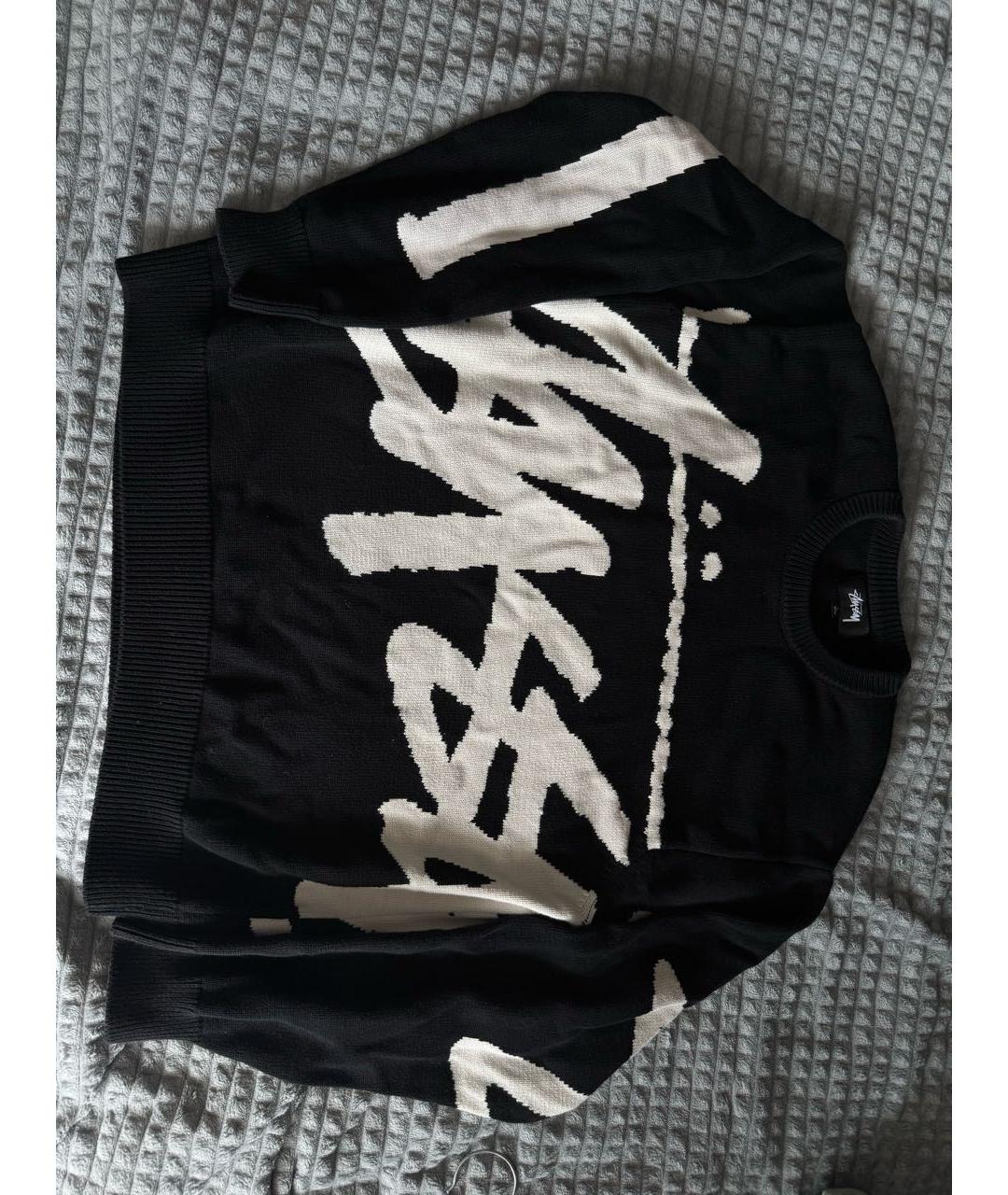 STUSSY Черный хлопковый джемпер / свитер, фото 7