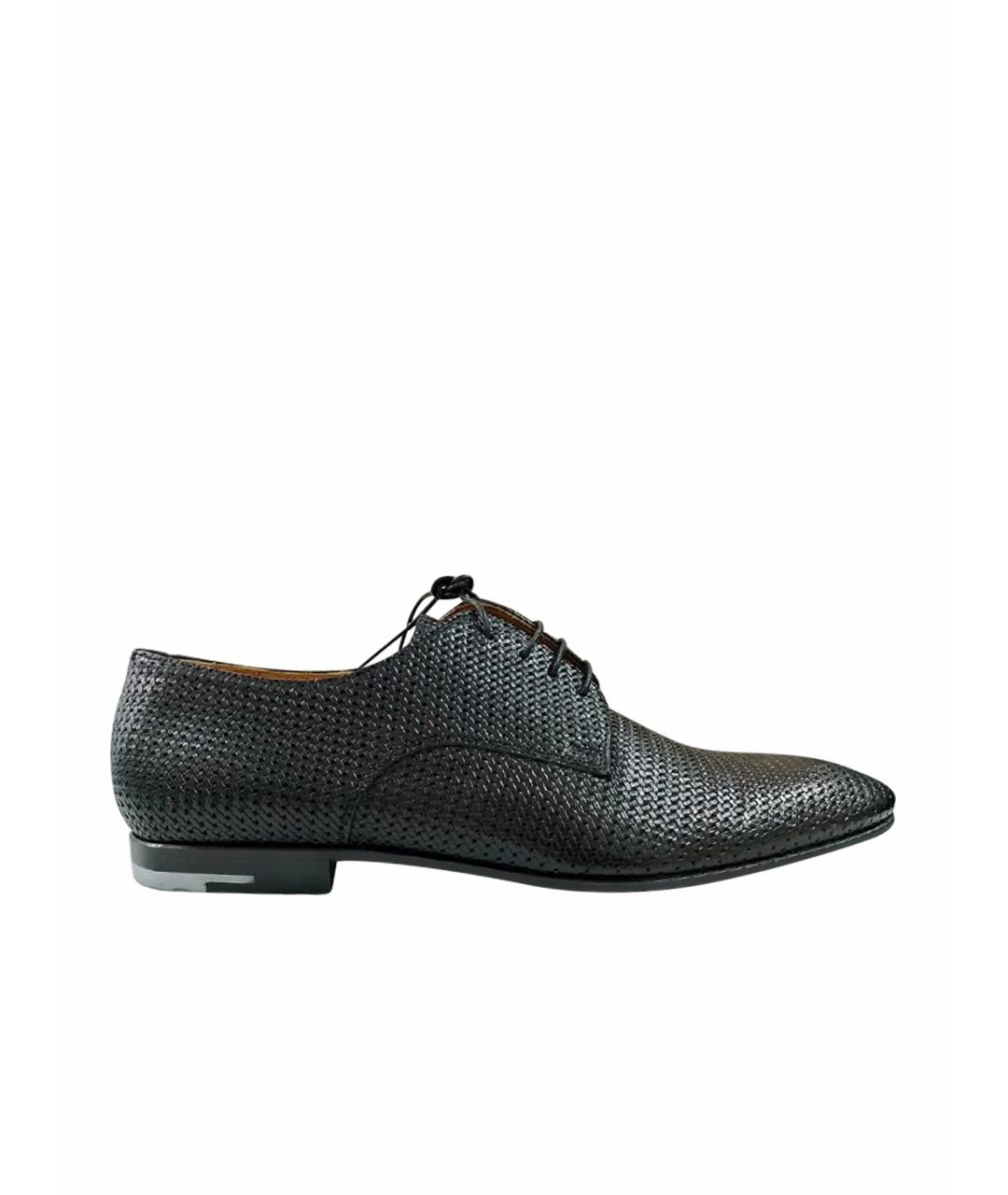 GIORGIO ARMANI Черные кожаные туфли, фото 1