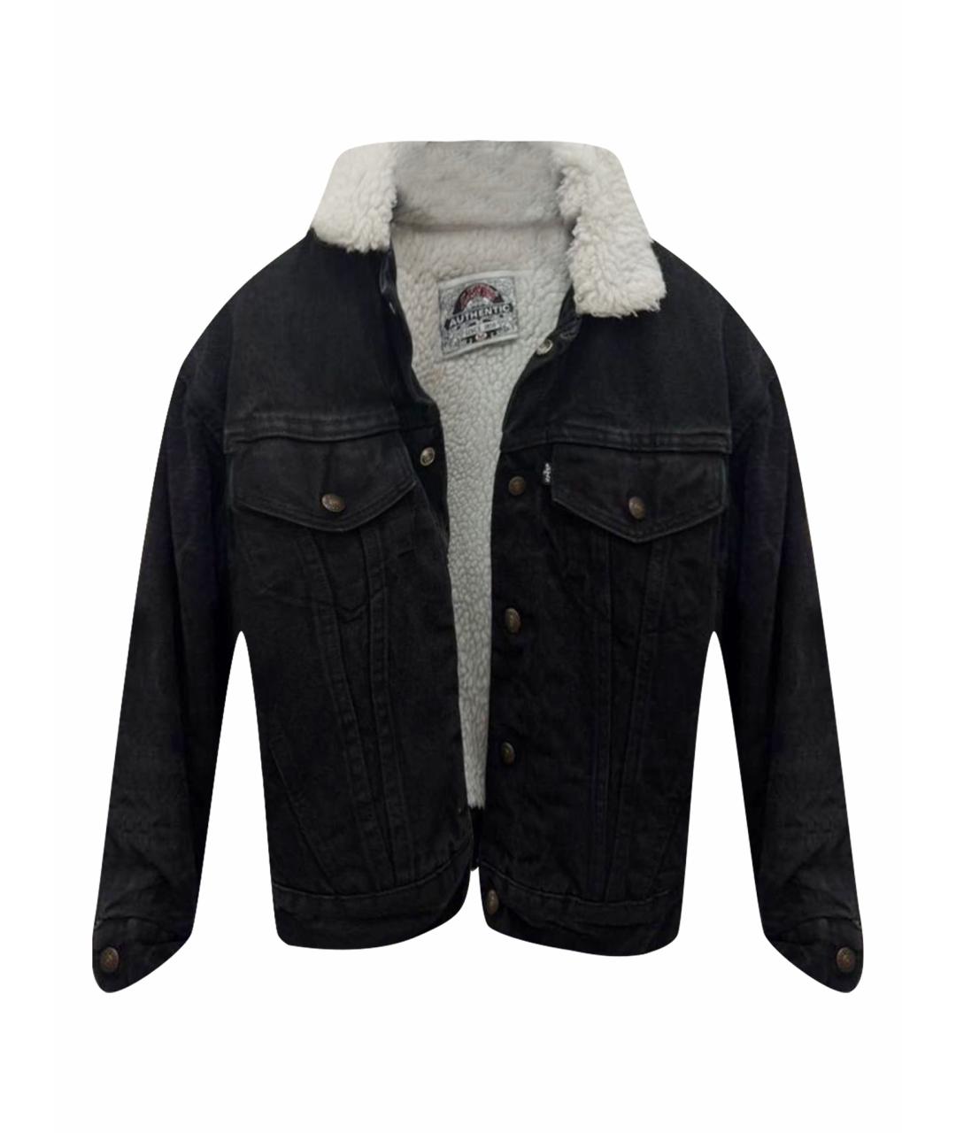 LEVI'S Черная деним куртка, фото 1