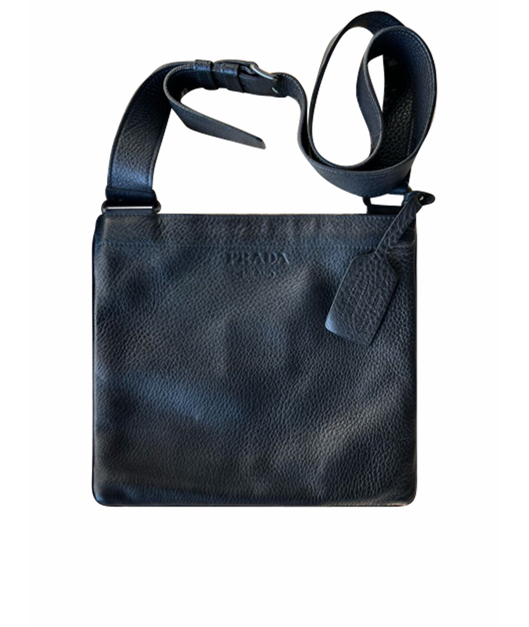 PRADA Черная кожаная сумка тоут, фото 1