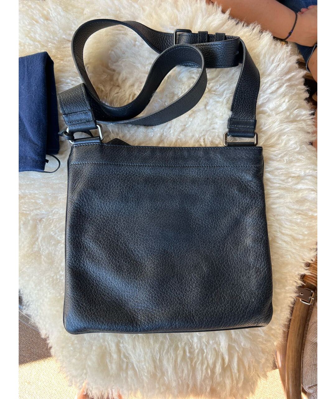 PRADA Черная кожаная сумка тоут, фото 3