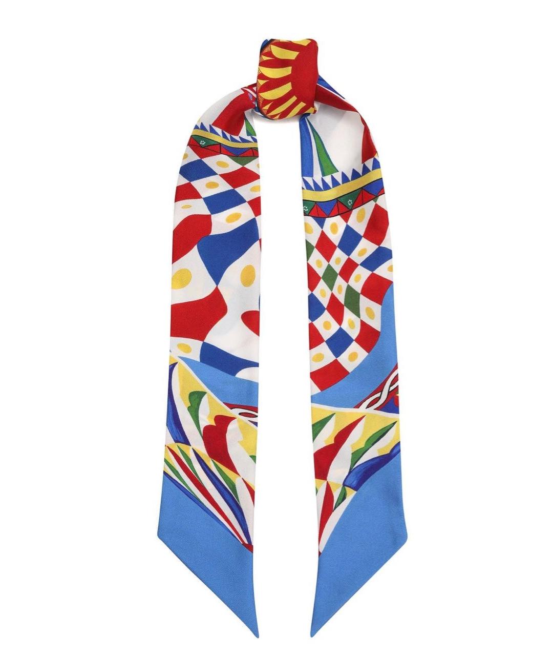 DOLCE&GABBANA Мульти шелковый шарф, фото 1