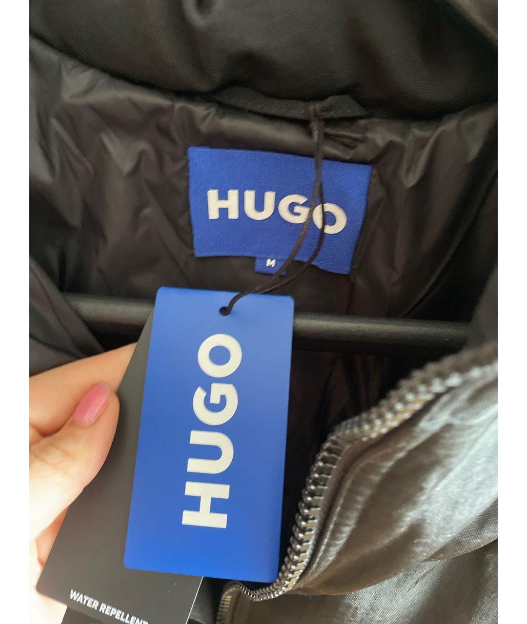 HUGO Черная полиамидовая куртка, фото 3