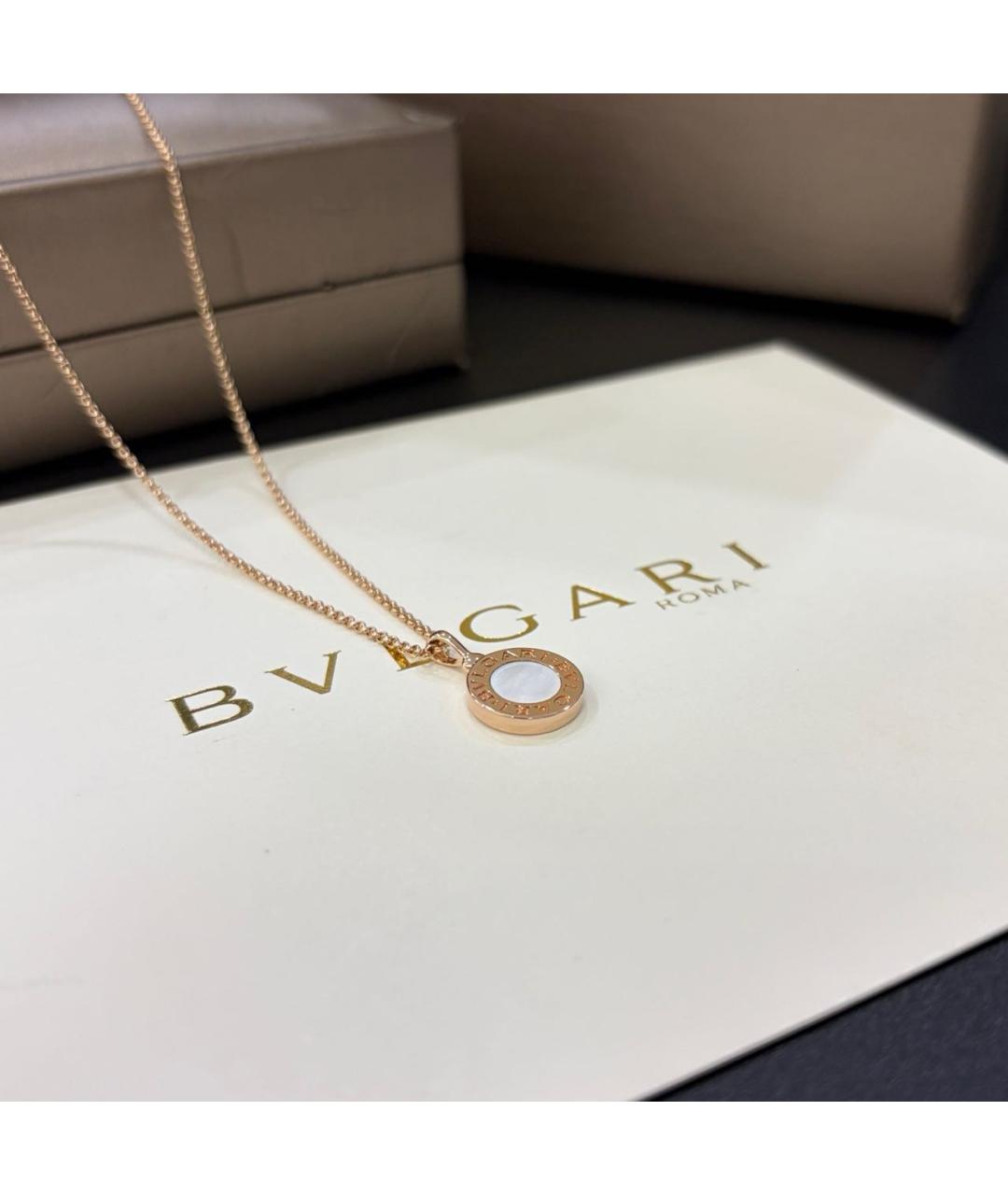 BVLGARI Золотая подвеска из розового золота, фото 3