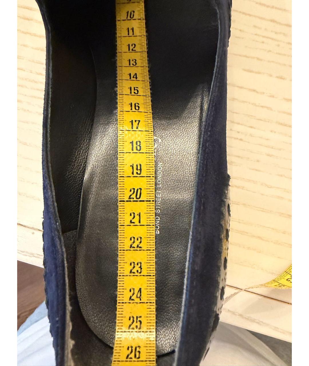 STUART WEITZMAN Темно-синие кожаные туфли, фото 8