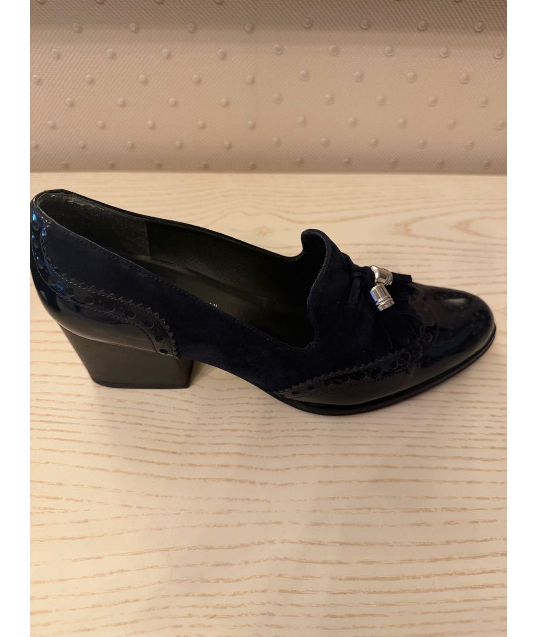 STUART WEITZMAN Темно-синие кожаные туфли, фото 9