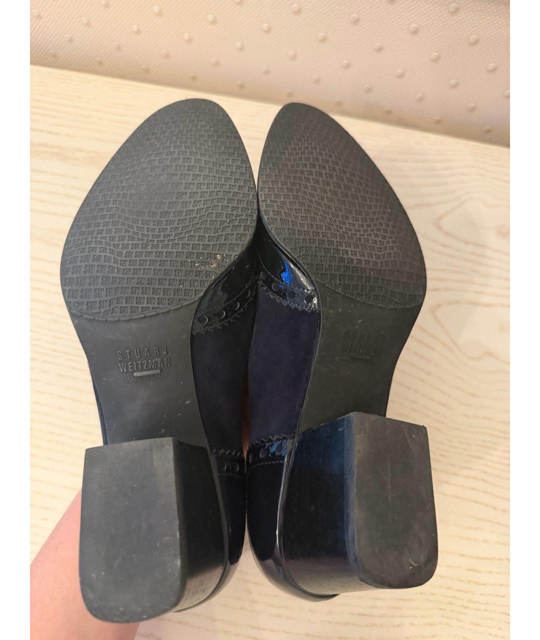 STUART WEITZMAN Темно-синие кожаные туфли, фото 5
