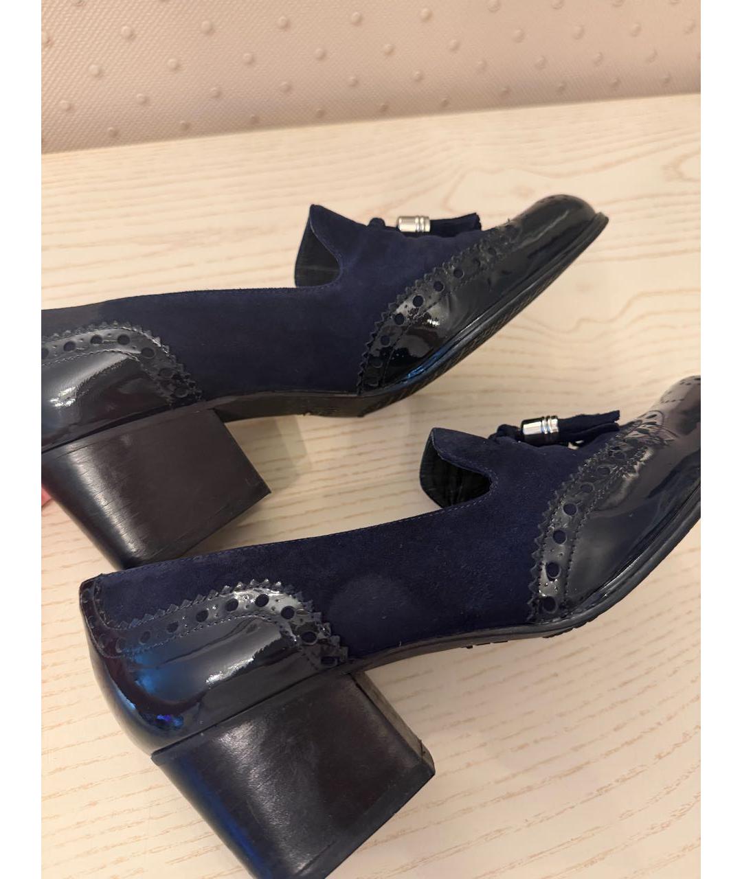 STUART WEITZMAN Темно-синие кожаные туфли, фото 6