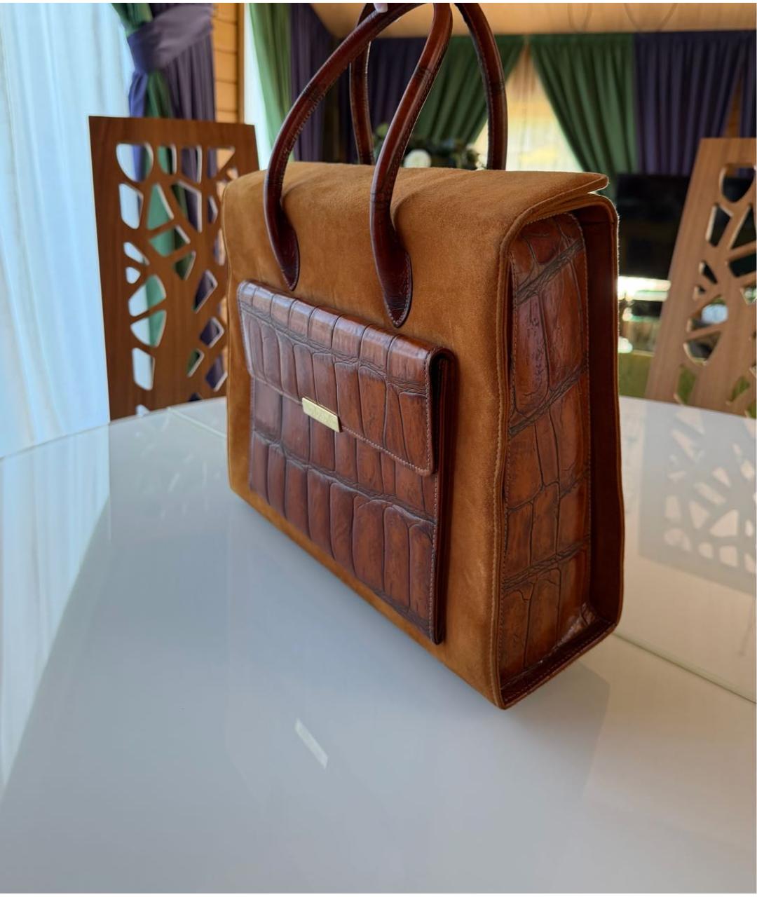 ESCADA Коричневая кожаная сумка тоут, фото 3