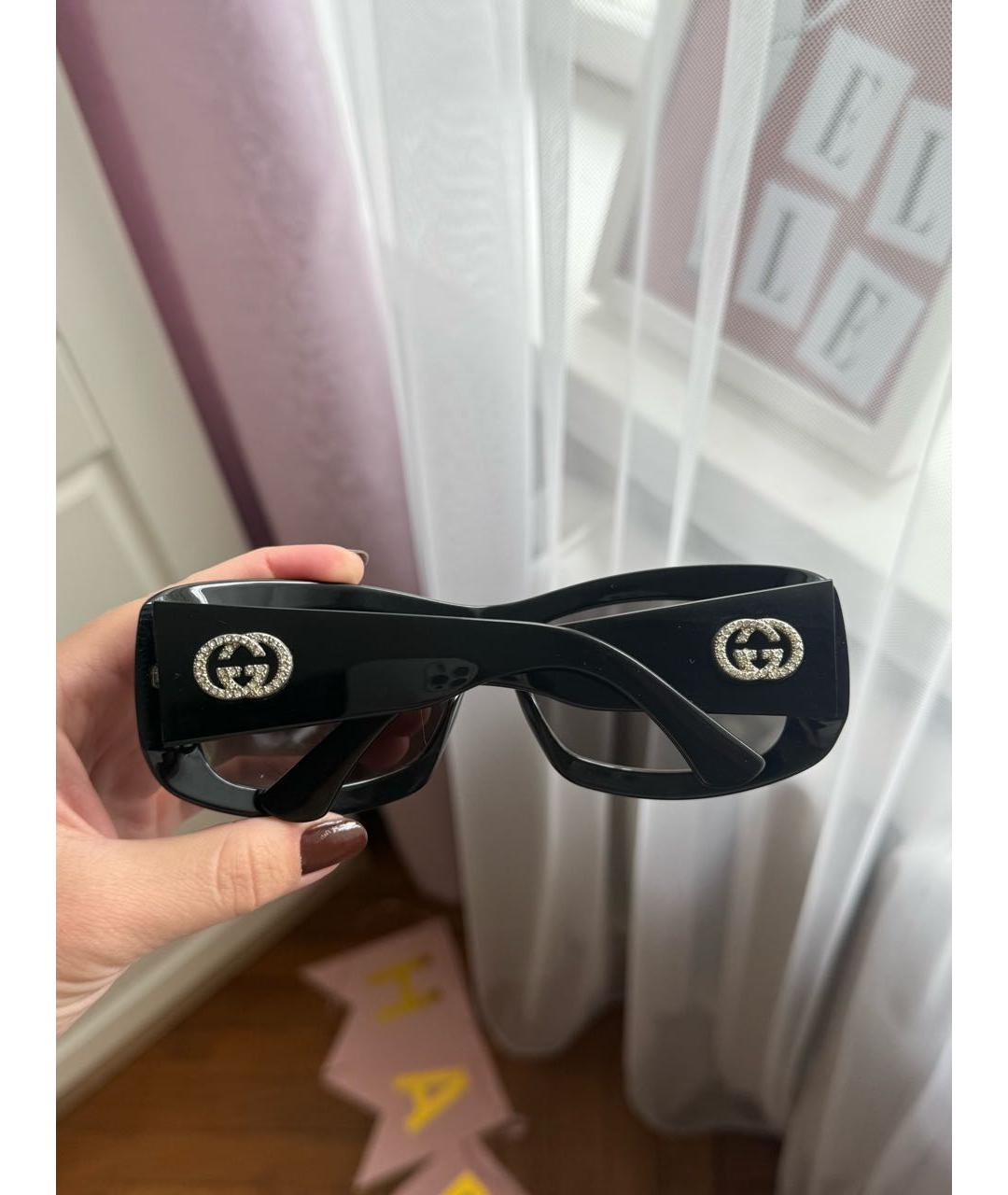 GUCCI Черные пластиковые солнцезащитные очки, фото 3