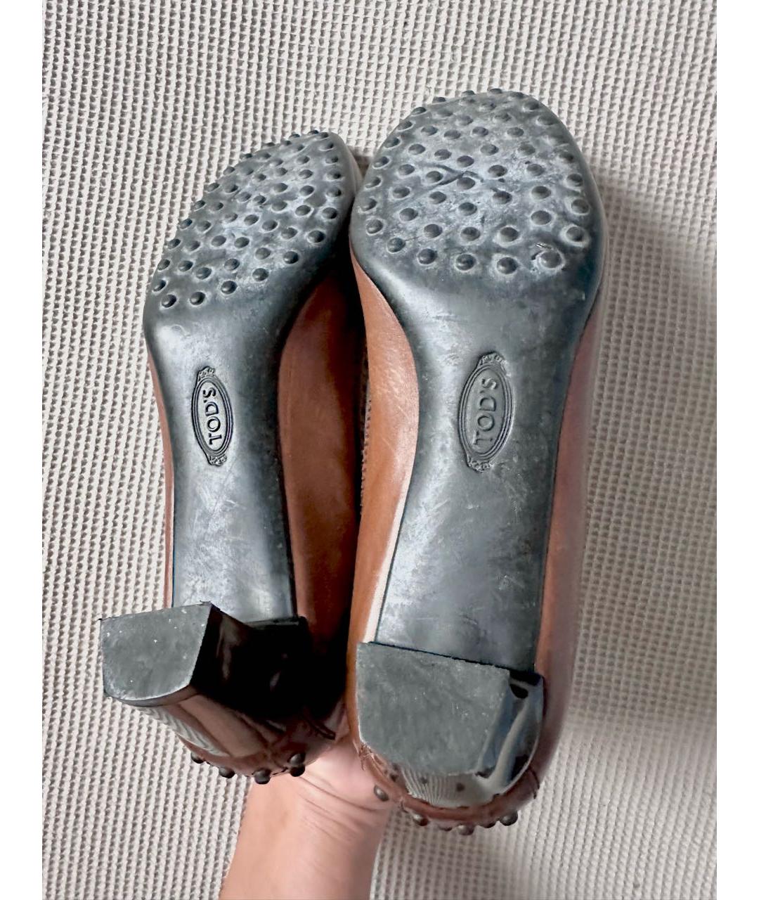 TOD'S Коричневые кожаные туфли, фото 6