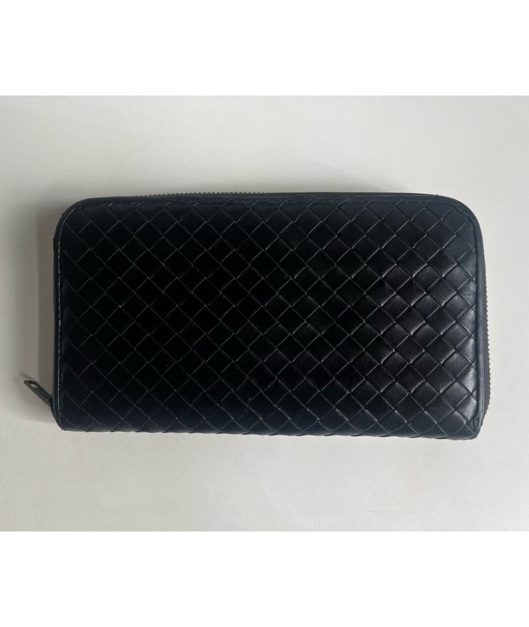 BOTTEGA VENETA Черный кожаный кошелек, фото 2
