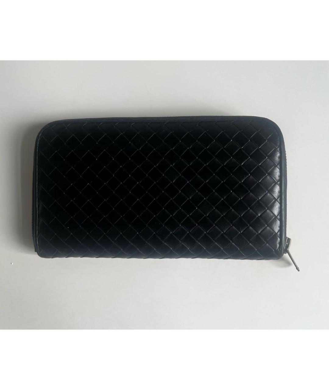 BOTTEGA VENETA Черный кожаный кошелек, фото 9