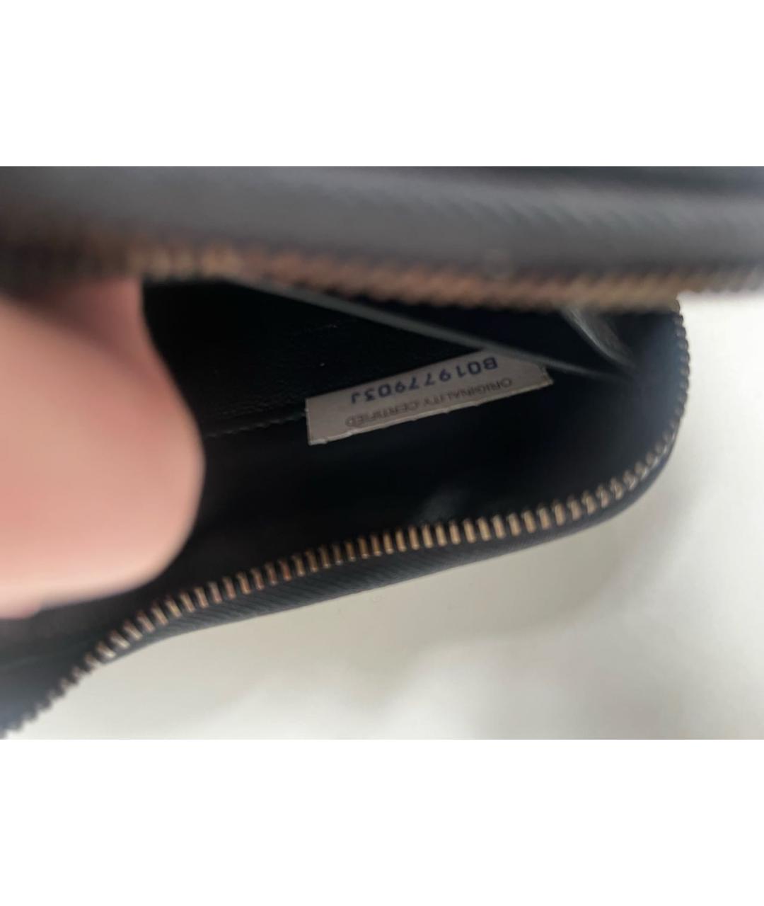 BOTTEGA VENETA Черный кожаный кошелек, фото 4