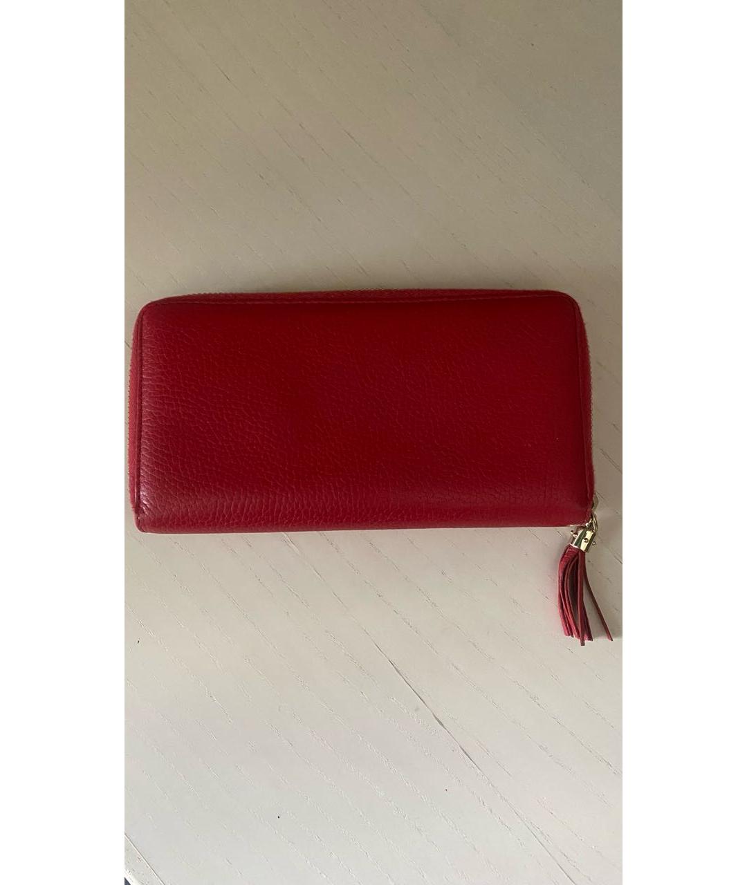 GUCCI Красный кожаный кошелек, фото 3