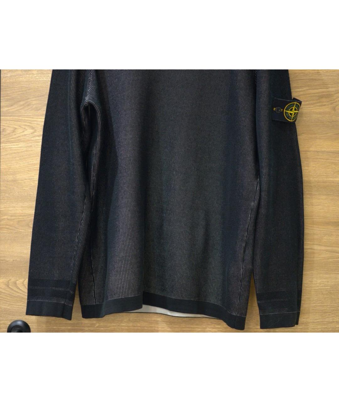STONE ISLAND Антрацитовый хлопковый джемпер / свитер, фото 4