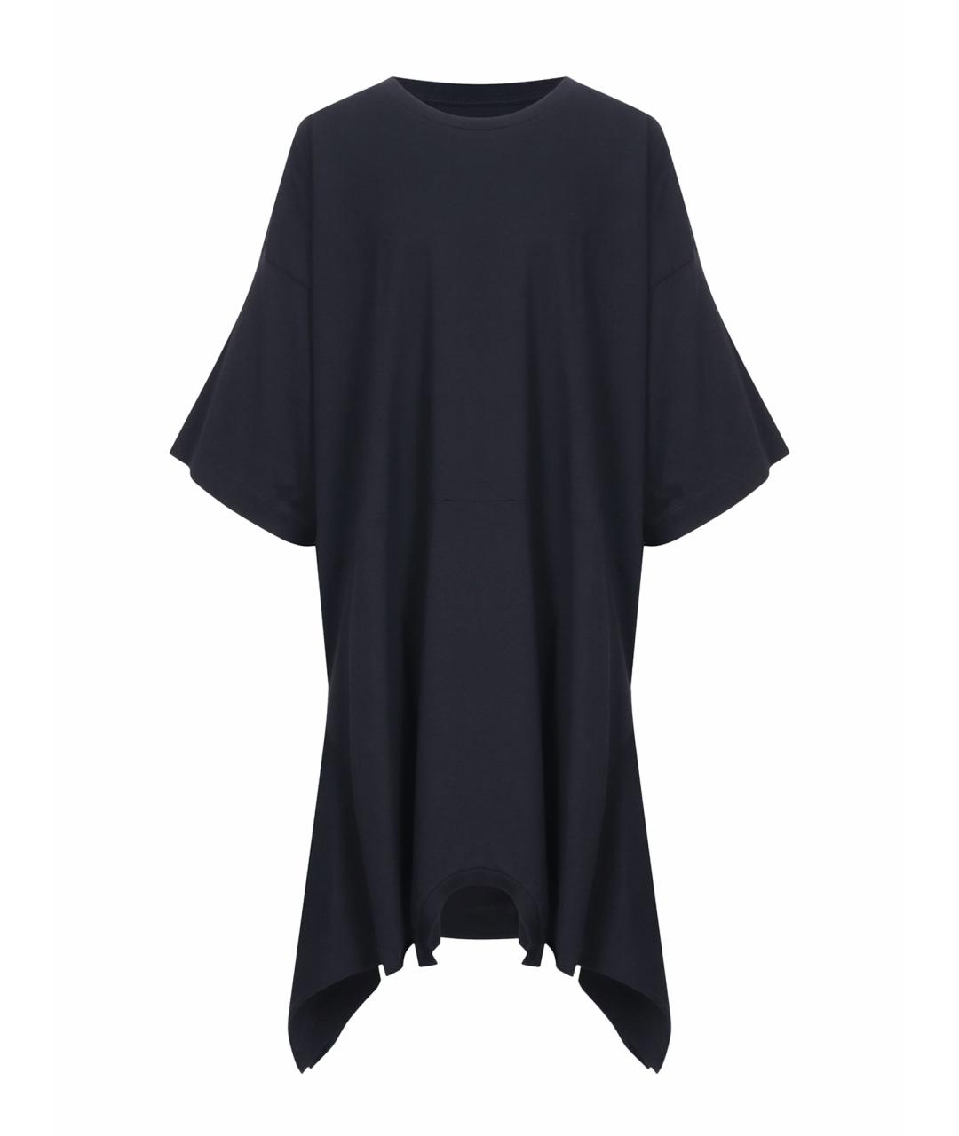 MM6 MAISON MARGIELA Черное хлопковое повседневное платье, фото 1