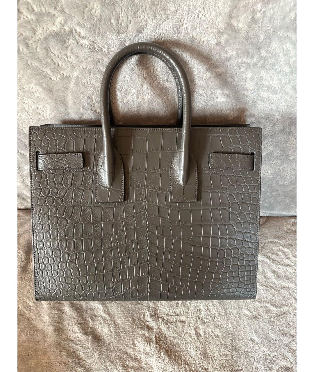SAINT LAURENT Черная сумка с короткими ручками из лакированной кожи, фото 3